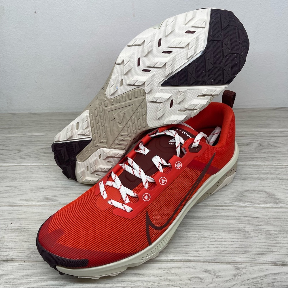 Nike React Terra Kiger 9 Trail Running Shoes Picante Red DR2693-600 Mens Sz 12.5